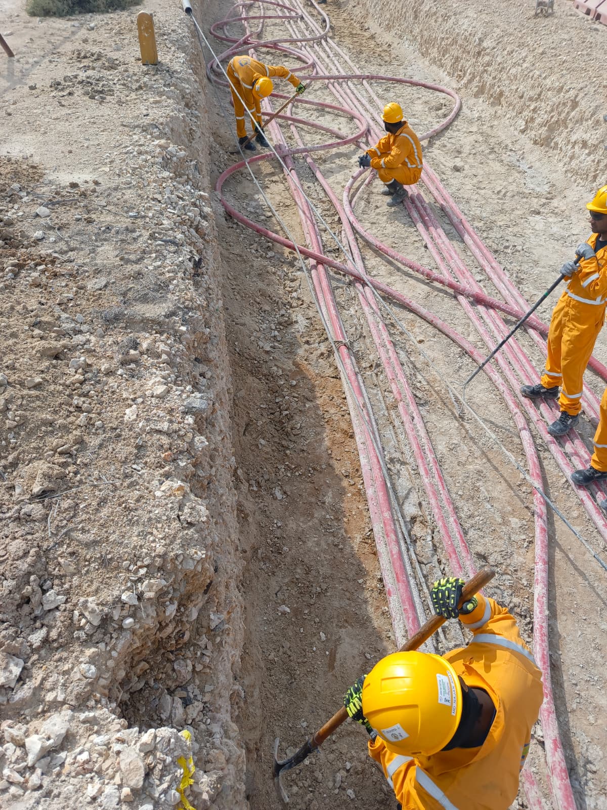 Electrical termination and testing works