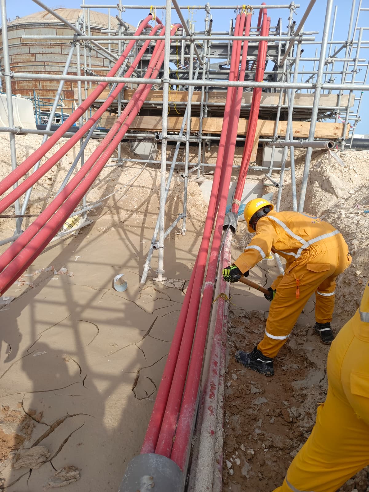 Electrical works — switchgear room / cable pulling